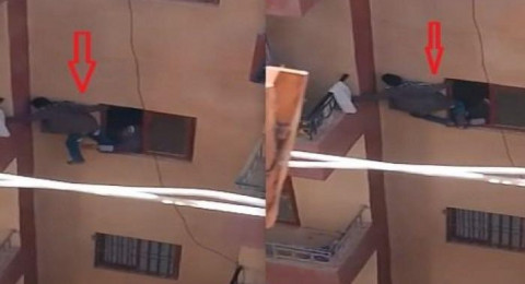 مصرية تدفع ابنها من نافذة عمارة لفتح باب الشقة المغلق