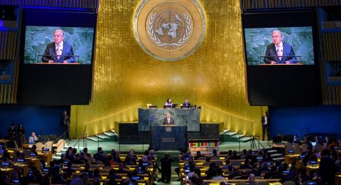 جوتيريش يفتتح الجمعية العامة للأمم المتحدة: لا يمكن تبرير العقاب الجماعي للفلسطينيين