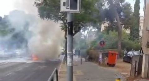 انفجار مركبة في شارع لاغوارديا بتل أبيب