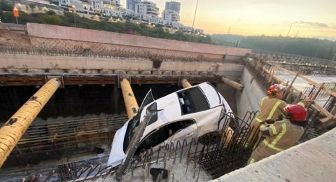 إصابة شابين جراء سقوط مركبة على سقالات قرب  شفاعمرو