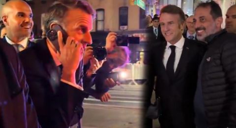 شاهد: مكرون يعلق في شوارع نيويورك بسبب موكب ترامب