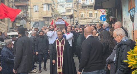 بالرغم من المطر: حيفا تودّع القيادي عصام حنا مخّول “أبو حنا” في جنازة جماهيرية حاشدة