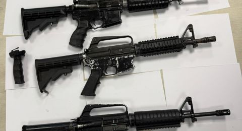 ضبط 3 بنادق M -16 وذخائر, ووسائل قتالية في النقب