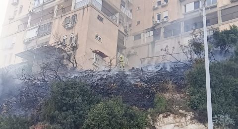 حريق كبير في حي عين هيام بحيفا وطواقم الإطفاء تعمل لمنع اقترابه من المنازل