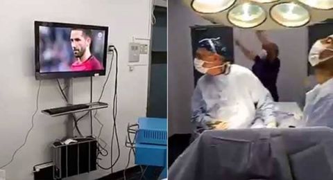 تشيلي: اطباء يتابعون مباراة منتخب بلادهم مع البرتغال أثناء عملية جراحية