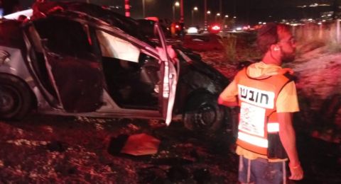 إصابتان خطيرة ومتوسطة في حادث ذاتي على شارع رقم 70