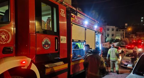 الطيبة: حريق في مبنى سكني وطواقم الإطفاء تعمل في المكان