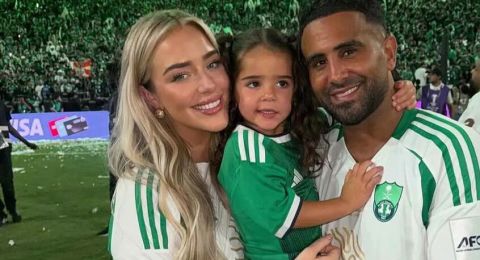 رياض محرز وزوجته يعلنان عن جنس مولودهما الجديد وسط أجواء عائلية مميزة