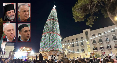 الناصرة: شخصيات دينية وسياسية في حفل اضاءة شجرة عيد الميلاد