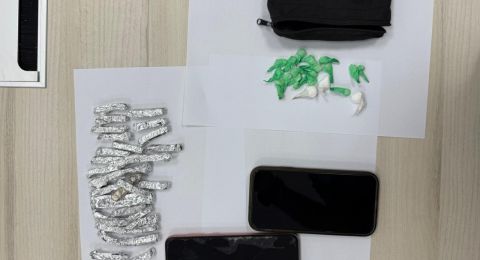 ضبط مخدرات تجارية في جسر الزرقاء واحتجاز المشتبهين للتحقيق