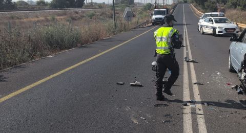 مصرع راكبة دراجة نارية في حادث سير بالقرب من كيبوتس نير إلياهو