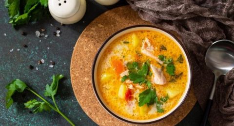 شوربة دجاج على الطريقة التركية