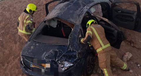 الكسيفة: إصابتان بحادث سير مروع في النقب بين كسيفة وعراد