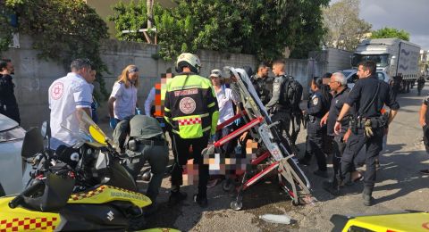 إصابة رجل (45 عامًا) في حادث عنف بمدينة اللد ونقله للمستشفى بحالة متوسطة